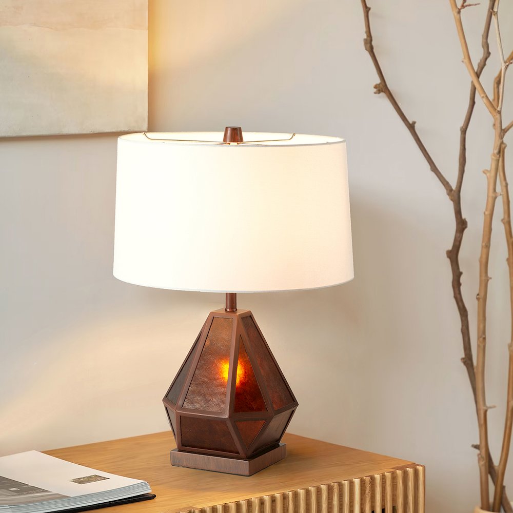 Artifact Natural Mica Table Lamp with Nightlight. Picture 7