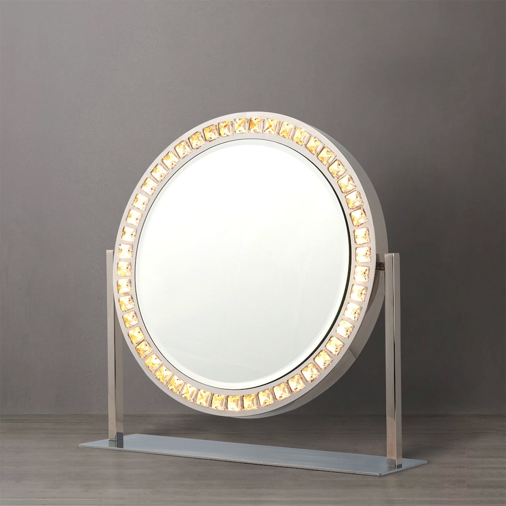 Marilyn Table Top LED Vanity Mirror - Chrome. Picture 6