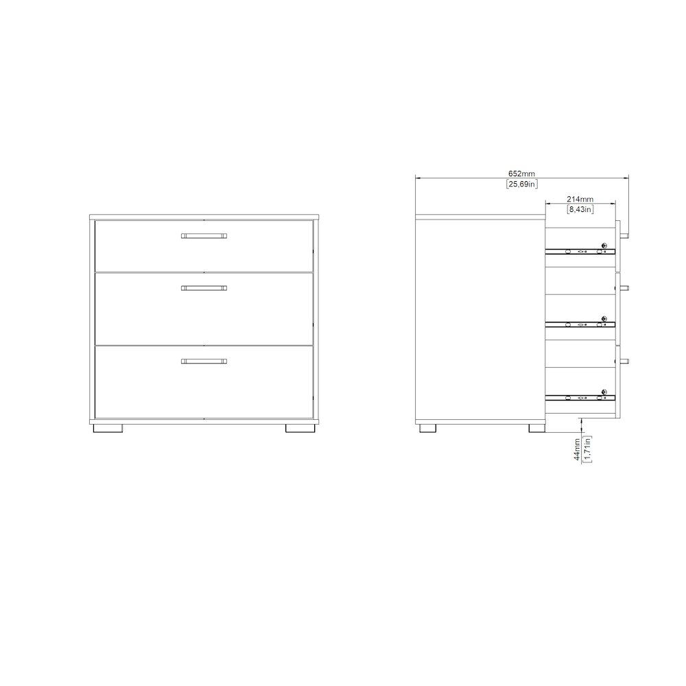 Sofia 3 Drawer Chest, Jackson Hickory. Picture 15