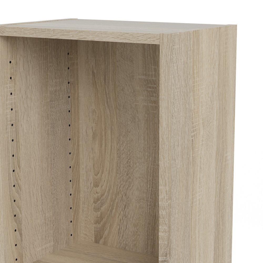 Brown Tall Narrow Book Shelf - Compact Small Bookshelf with 5 Shelves. Picture 3