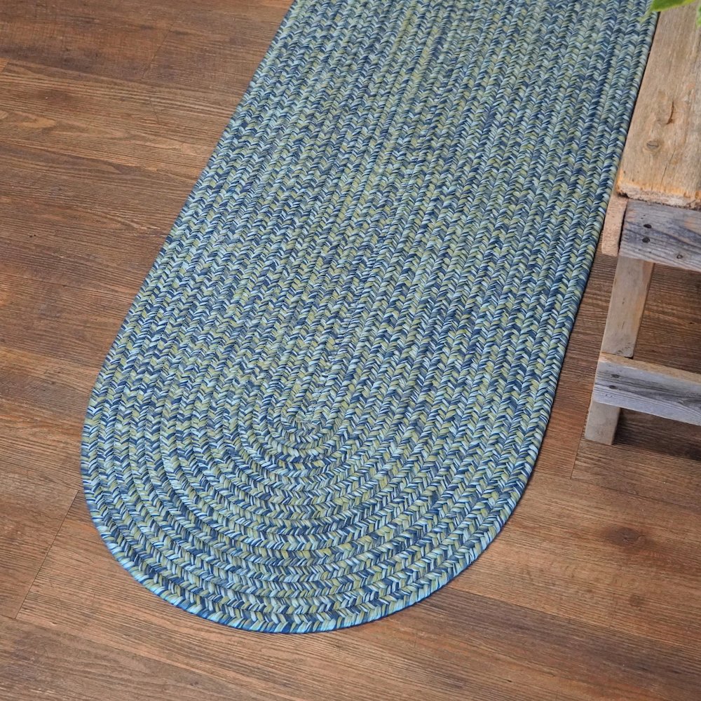 Coastal Home Braid - Seaside Blue - 7' x 9'. Picture 5