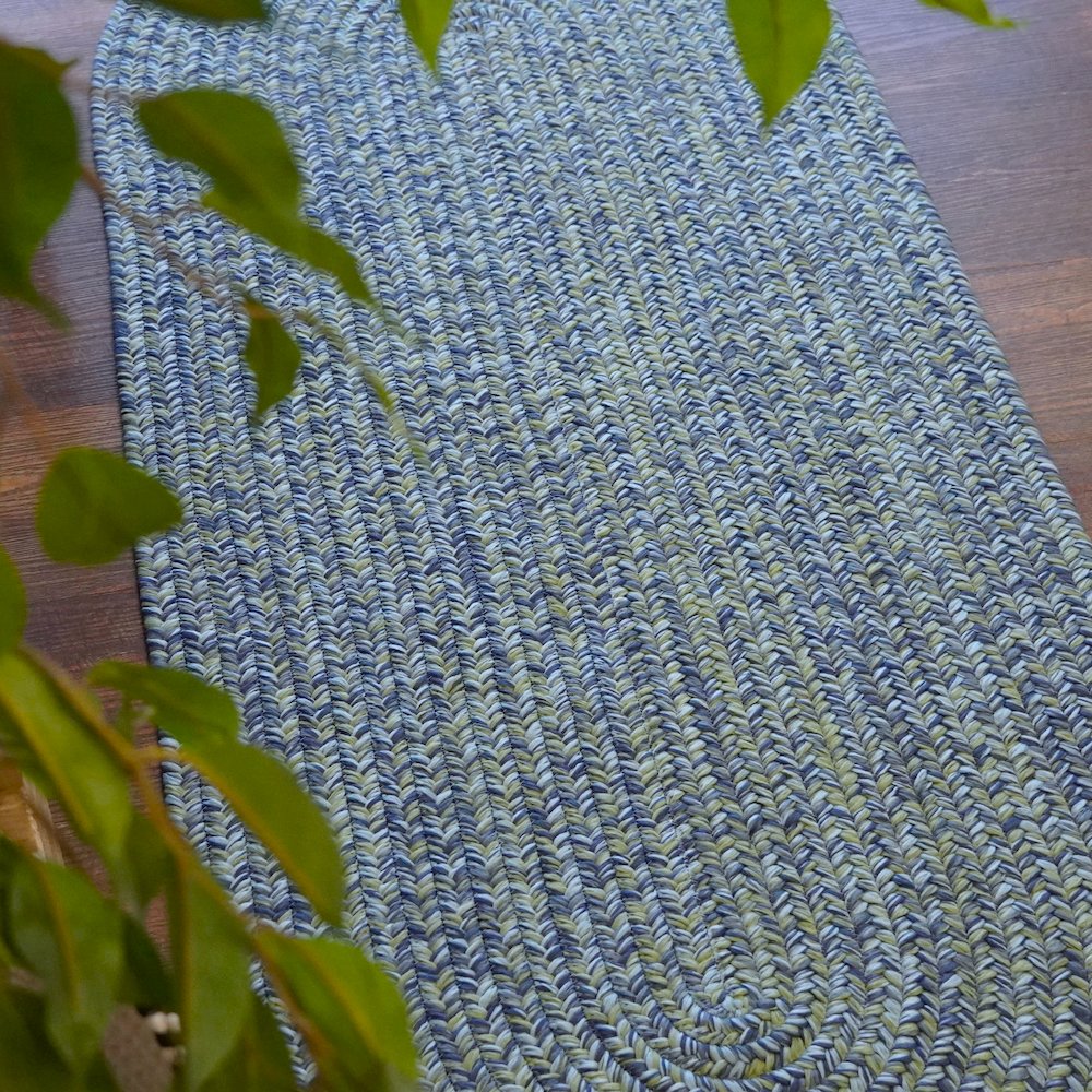 Coastal Home Braid - Seaside Blue - 7' x 9'. Picture 7