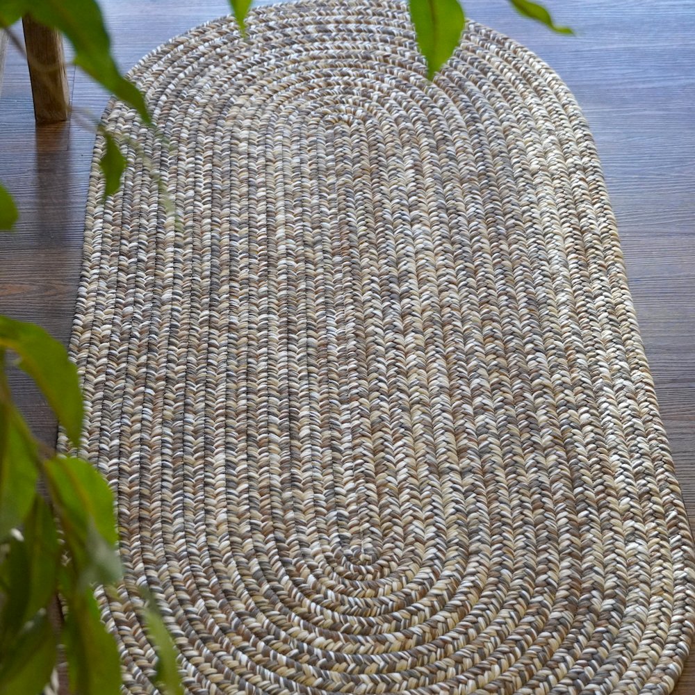 Craftsman Braided Tweed - Natural Ash - 8' x 10'. Picture 2