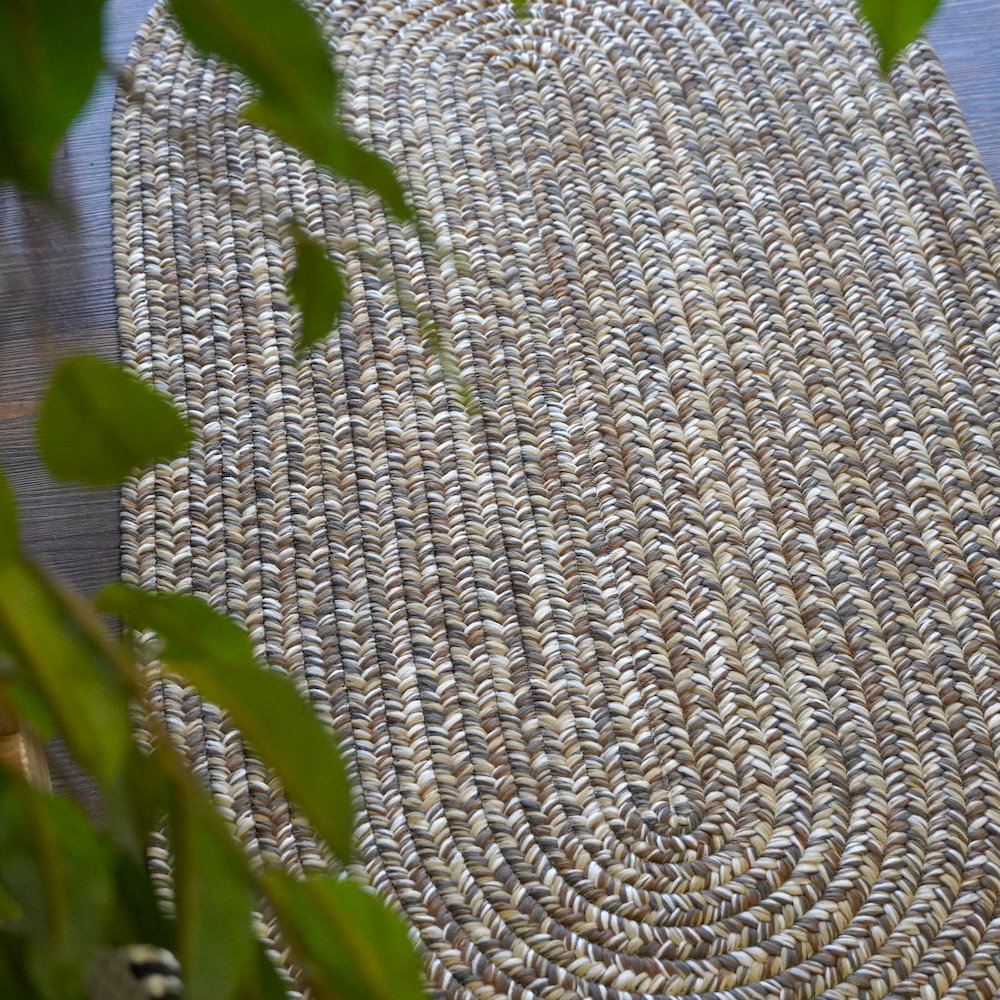 Craftsman Braided Tweed - Natural Ash - 8' x 10'. Picture 8