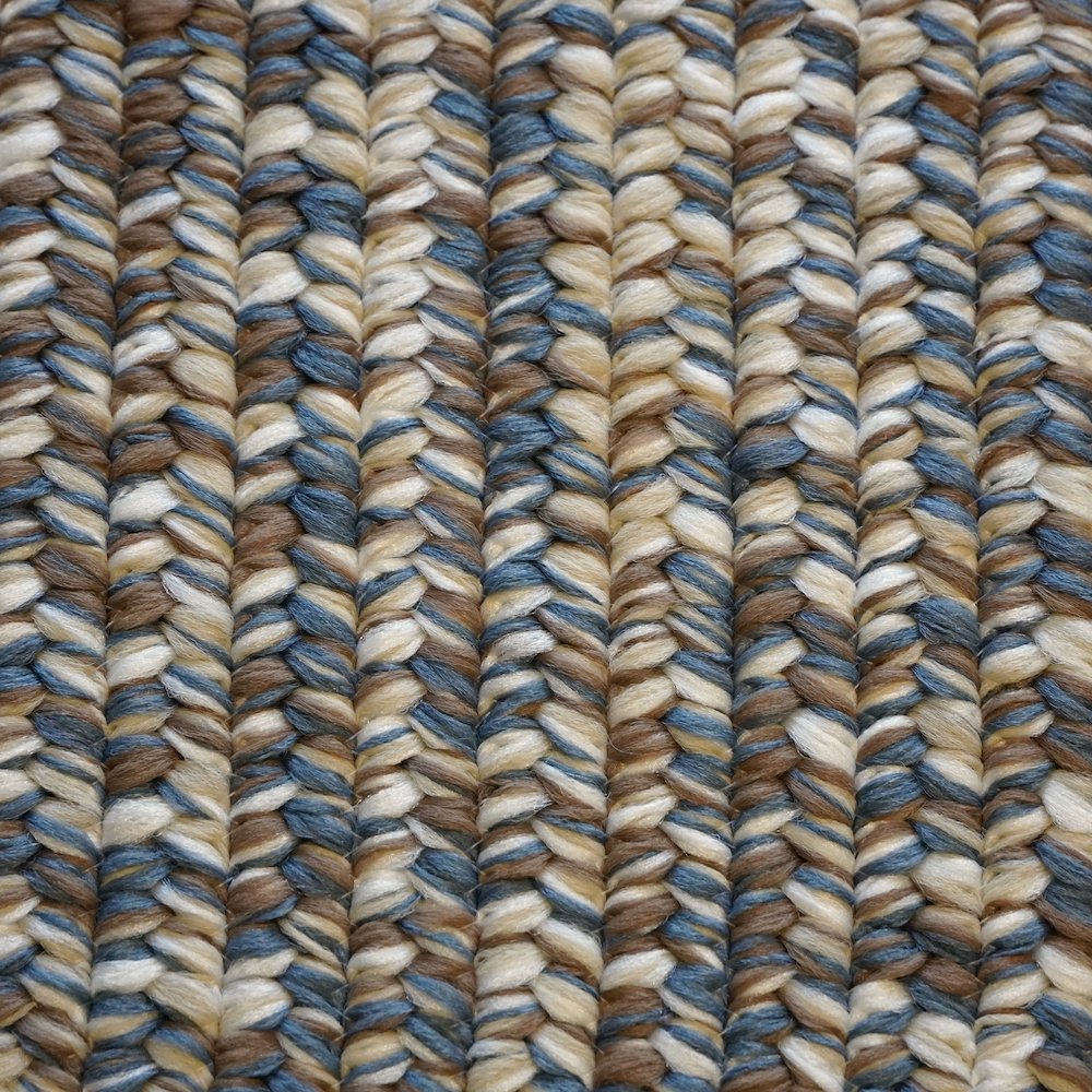 Craftsman Braided Tweed - Earth Blue - 2' x 11'. Picture 7