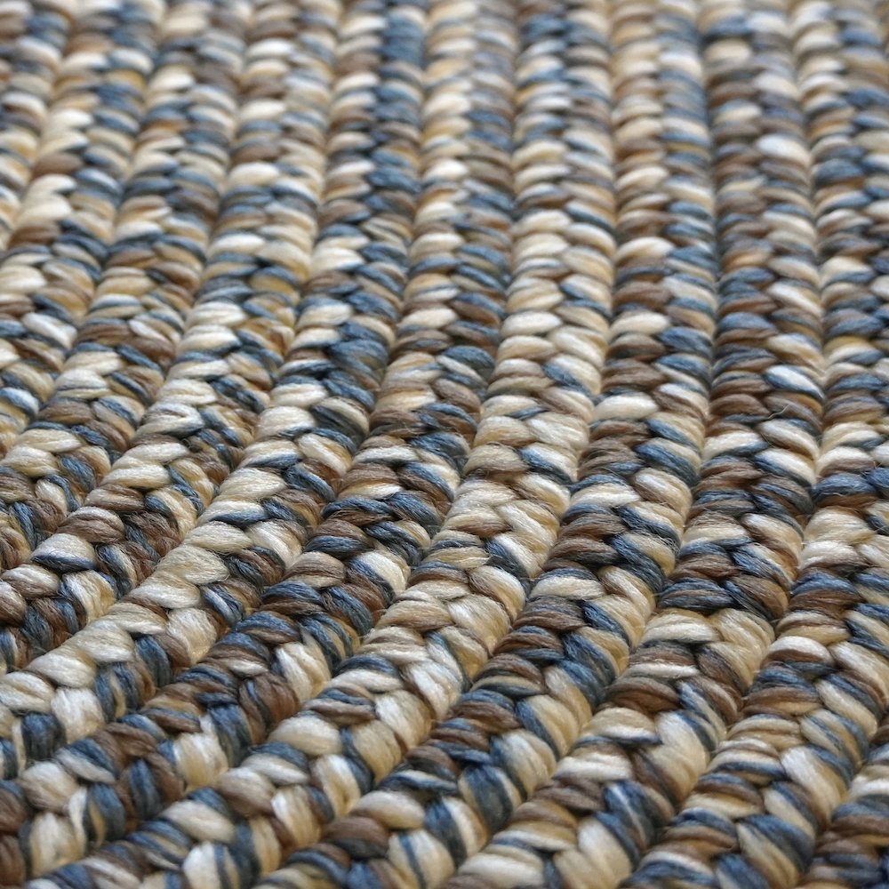 Craftsman Braided Tweed - Earth Blue - 2' x 11'. Picture 8