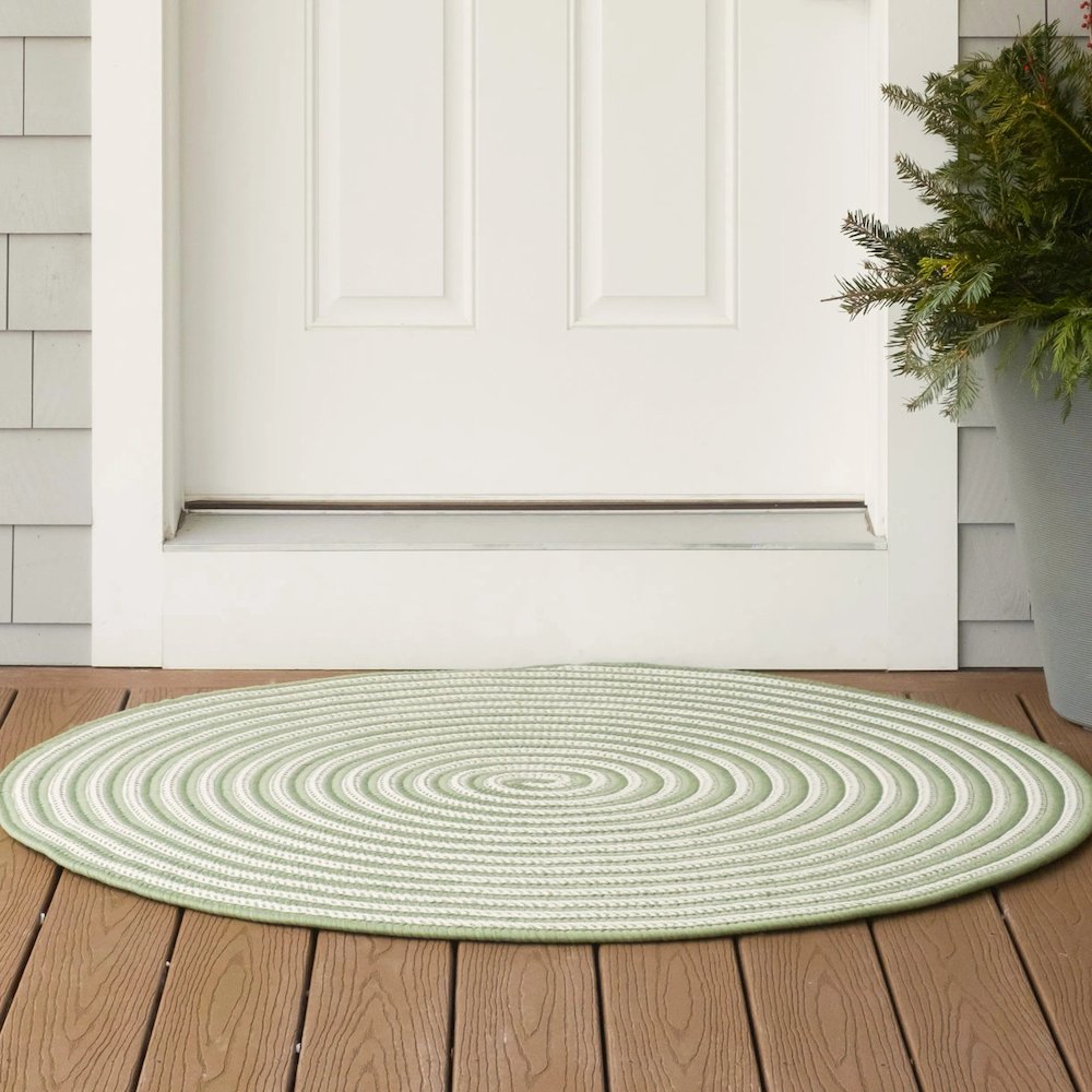 Tiki Spiral Rugs - Thai Basil 12x12. Picture 4