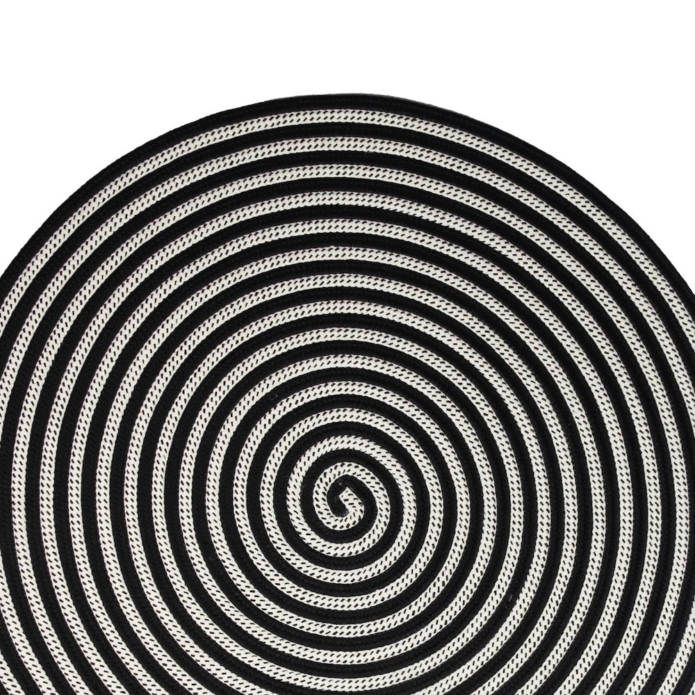 Tiki Spiral Rugs - Ink Drop 14x14. Picture 2