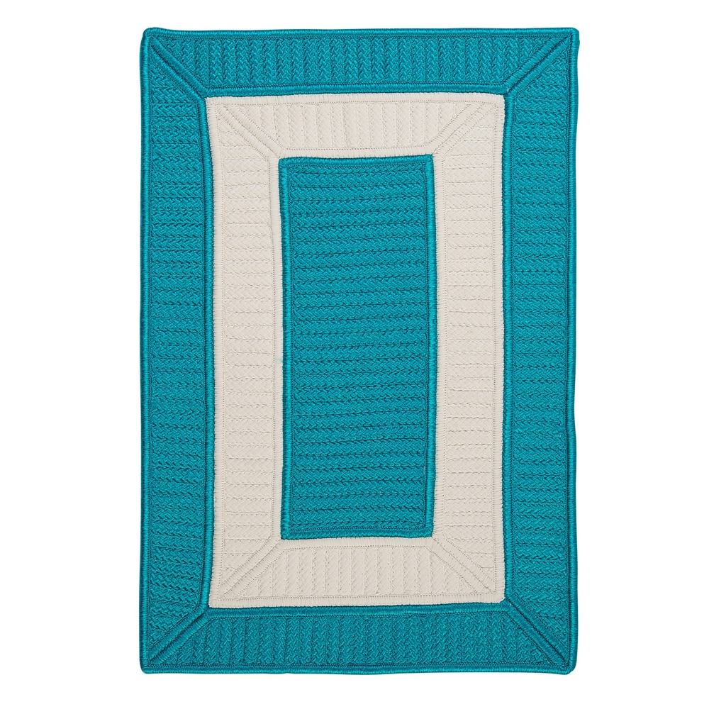 Rope Walk - Turquoise 6' square. Picture 1