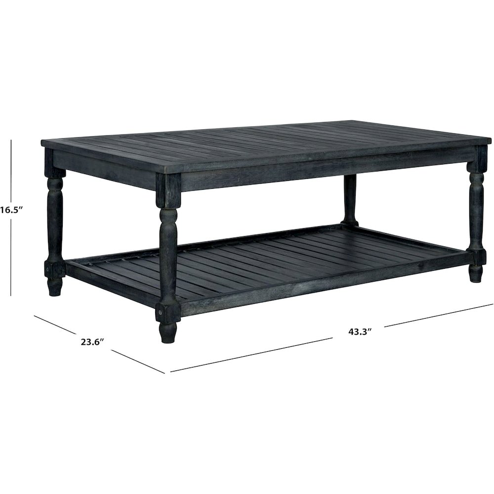 Outdoor Collection Oakley Dark Slate Grey Coffee Table. Picture 3