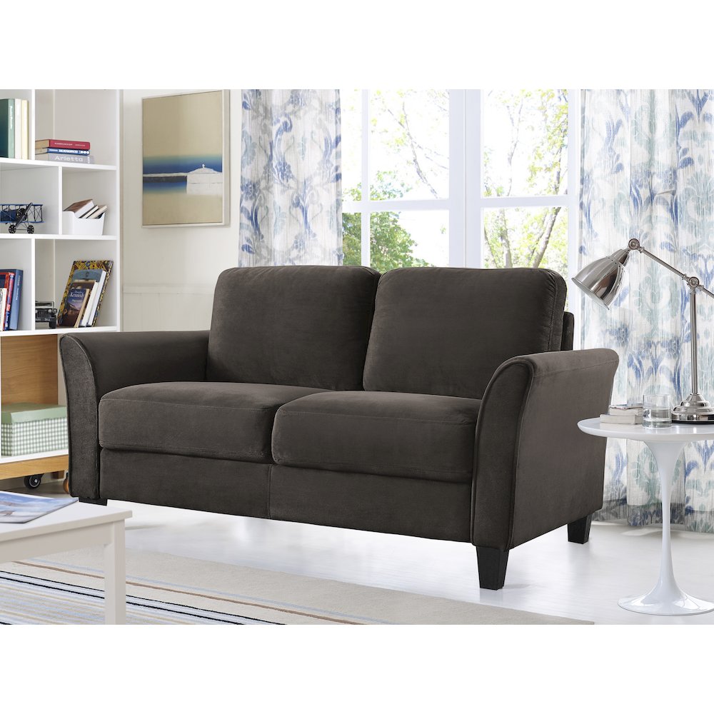 Westin Loveseat Curved Arm Coffee. Picture 9