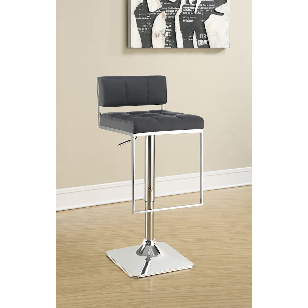 Chrome Adjustable Bar Stool. Picture 3