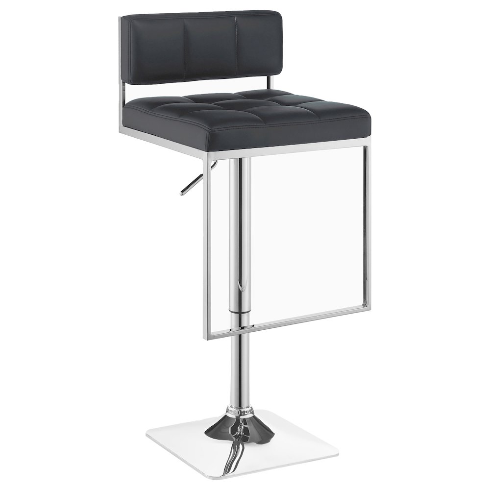 Chrome Adjustable Bar Stool. Picture 1