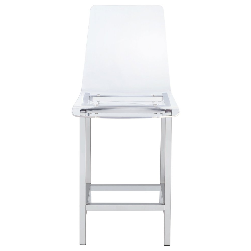 Clear and Chrome Stools (Set of 2). Picture 4