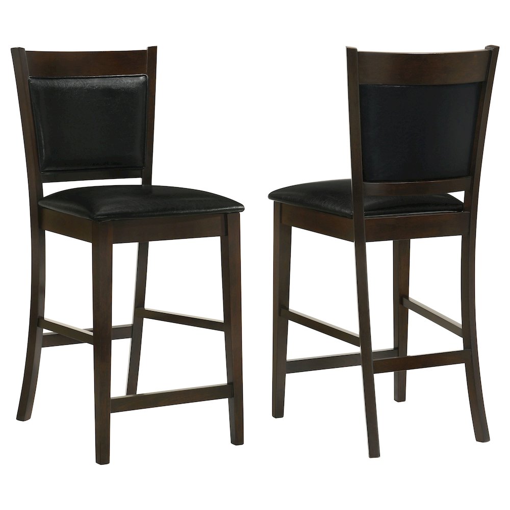 Casual Espresso Counter Height Stools (Set of 2). Picture 1
