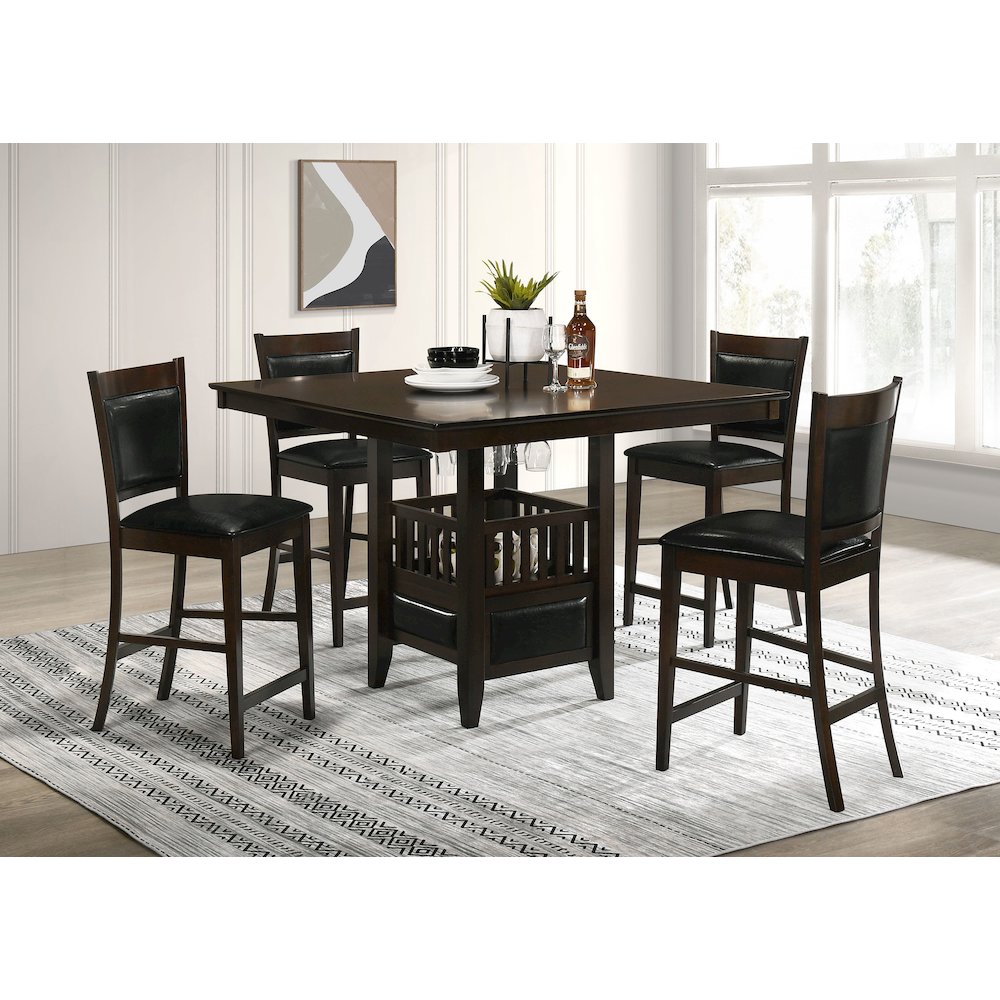 Casual Espresso Counter Height Stools (Set of 2). Picture 14