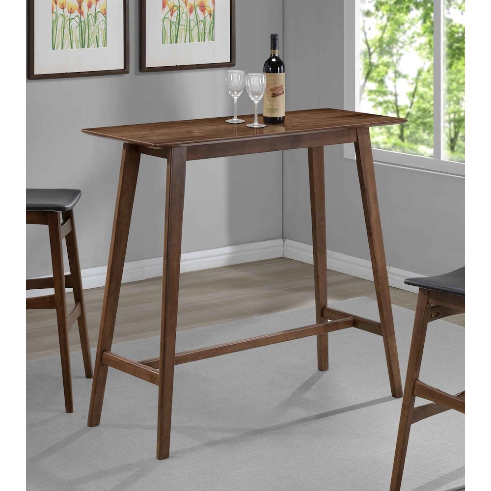 Mid-century Modern Natural Walnut Bar Table. Picture 2