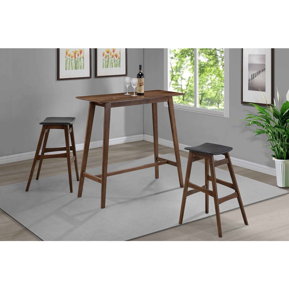 Mid-century Modern Natural Walnut Bar Table. Picture 5