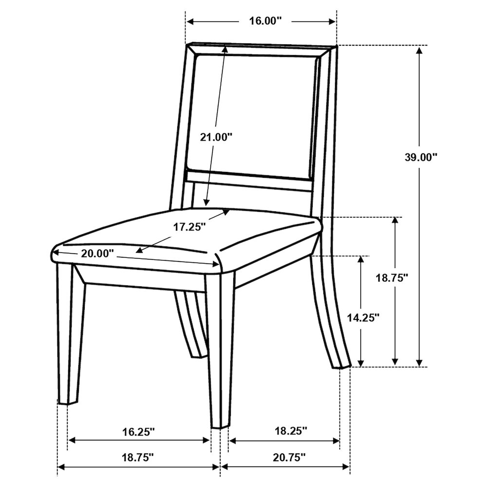 Transitional Two-tone Side Chairs (Set of 2). Picture 13