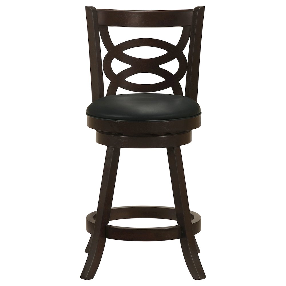 Black Swivel Counter Height Stools (Set of 2). Picture 4