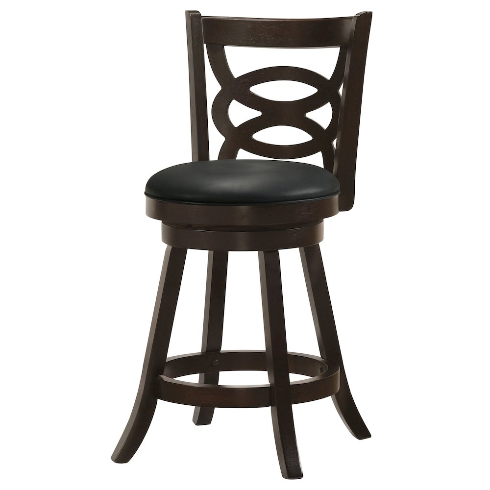 Black Swivel Counter Height Stools (Set of 2). Picture 5