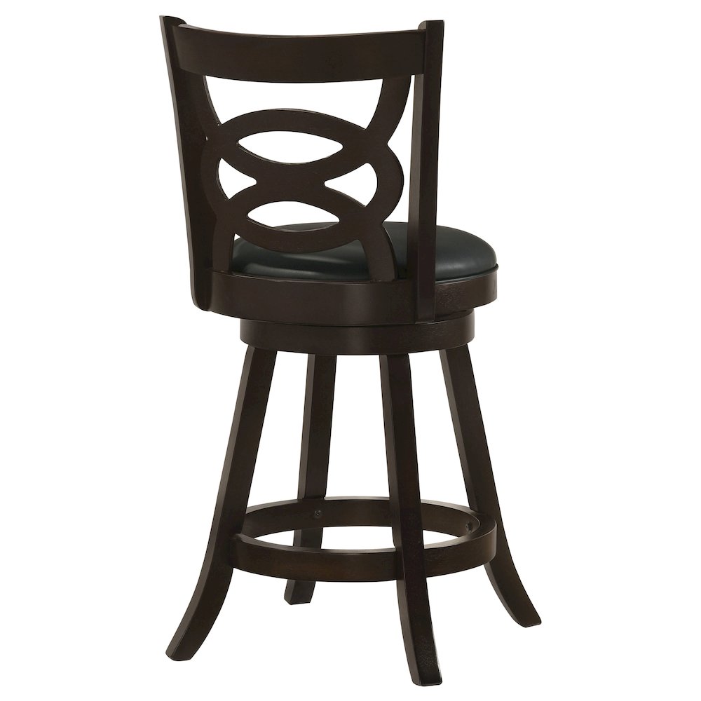 Black Swivel Counter Height Stools (Set of 2). Picture 8