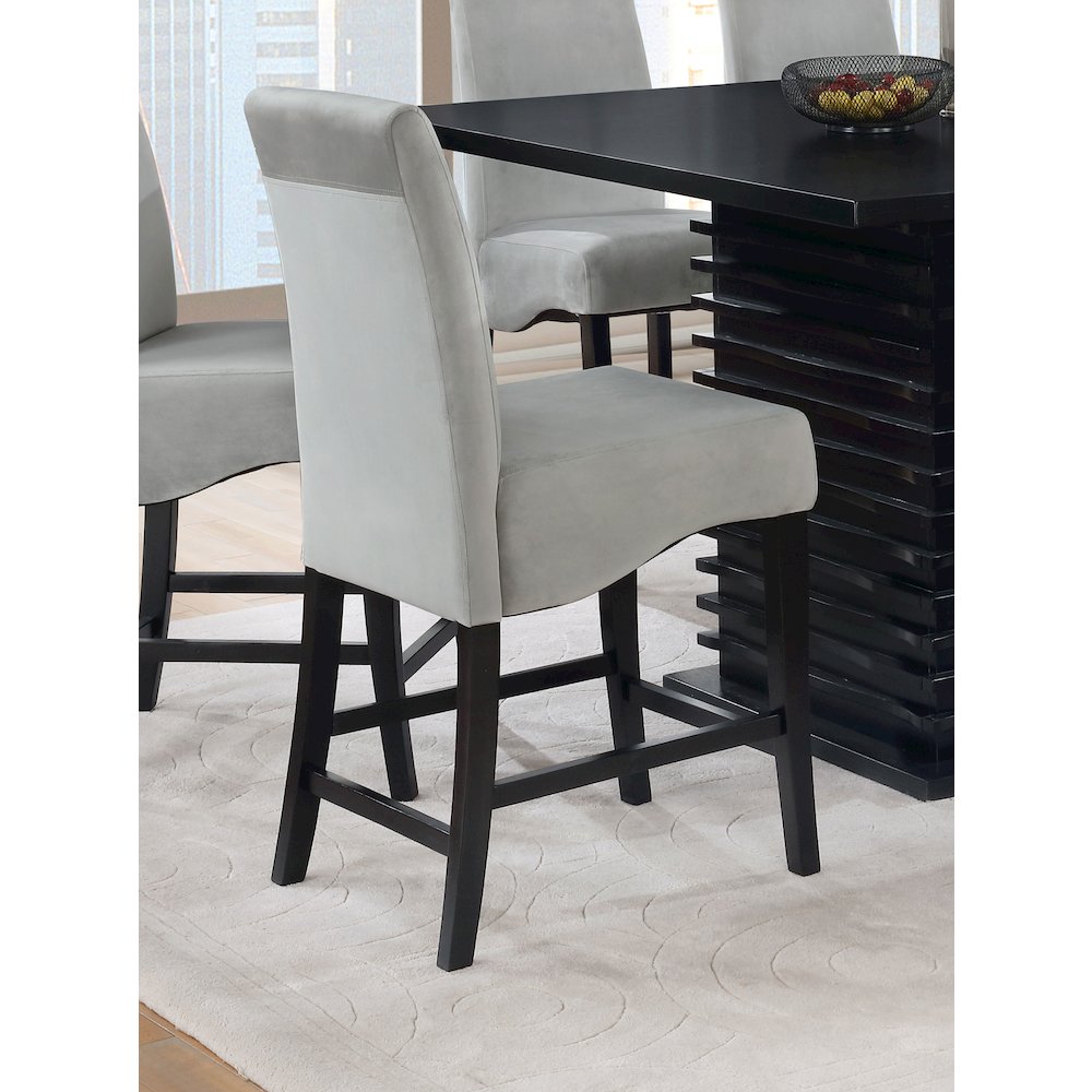 Contemporary Dark Grey Counter Stools (Set of 2). Picture 2