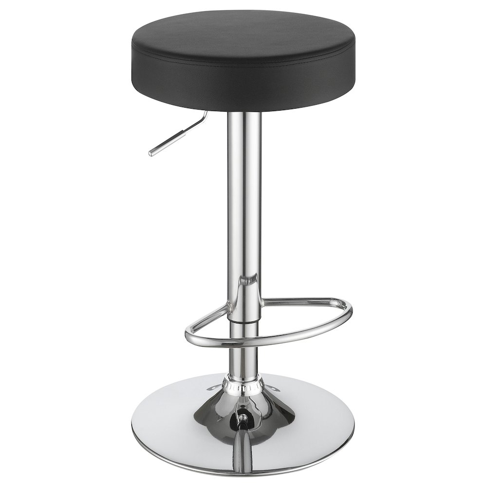 Chrome Adjustable Hydraulic Bar Stool. Picture 1