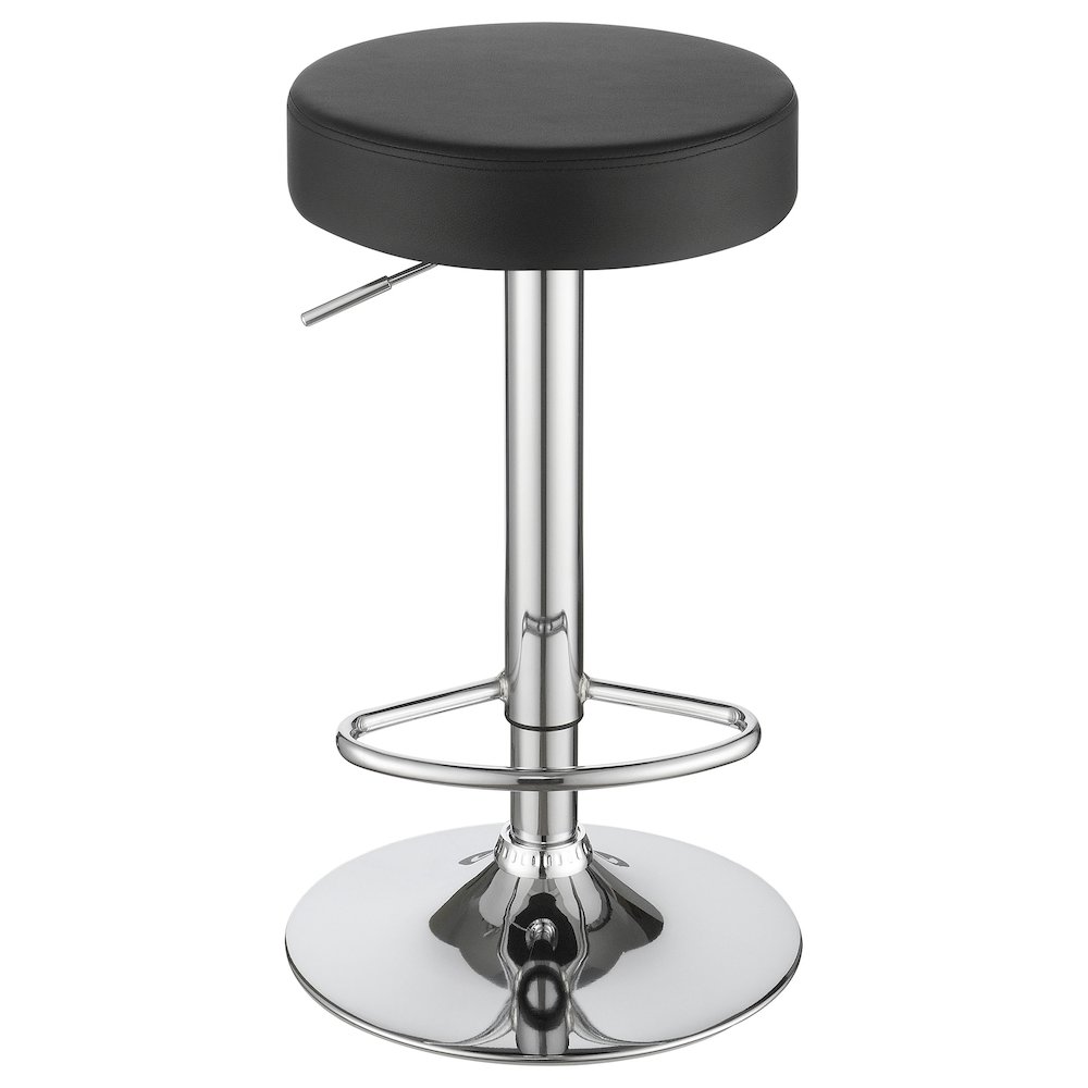 Chrome Adjustable Hydraulic Bar Stool. Picture 3