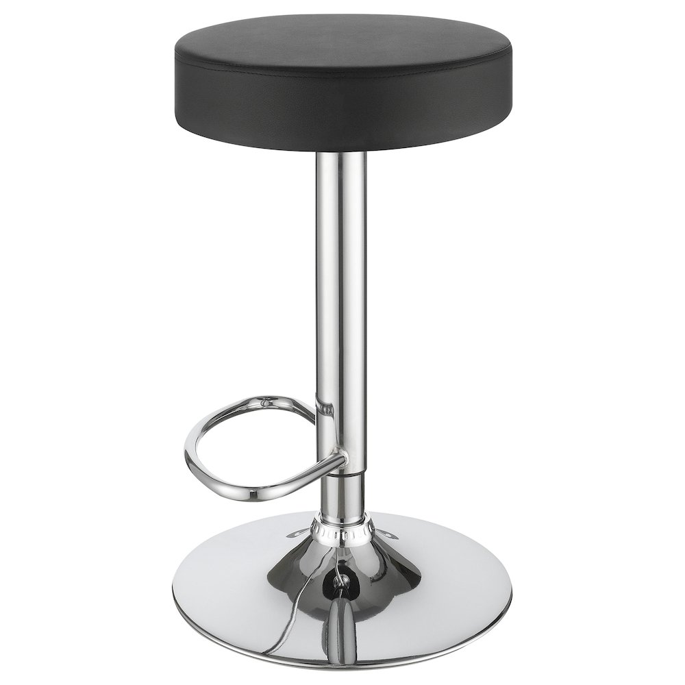 Chrome Adjustable Hydraulic Bar Stool. Picture 4