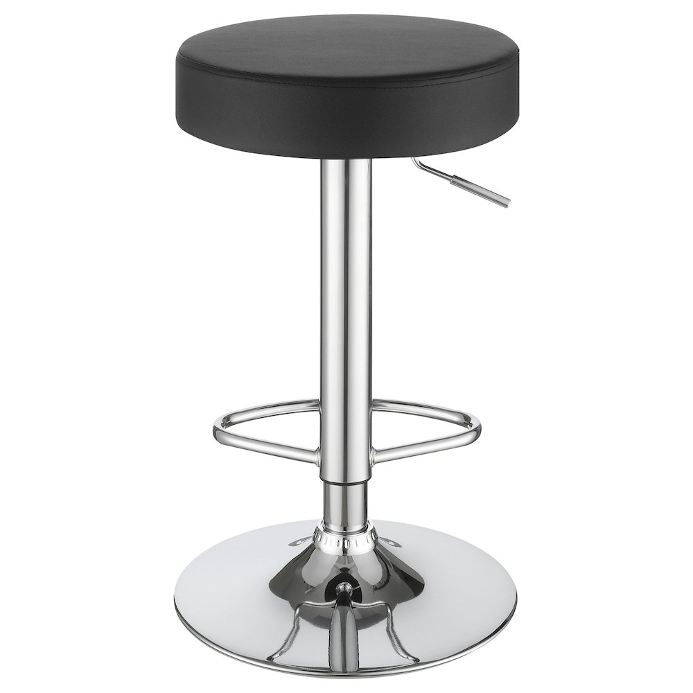 Chrome Adjustable Hydraulic Bar Stool. Picture 5