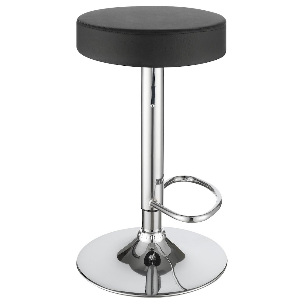 Chrome Adjustable Hydraulic Bar Stool. Picture 6