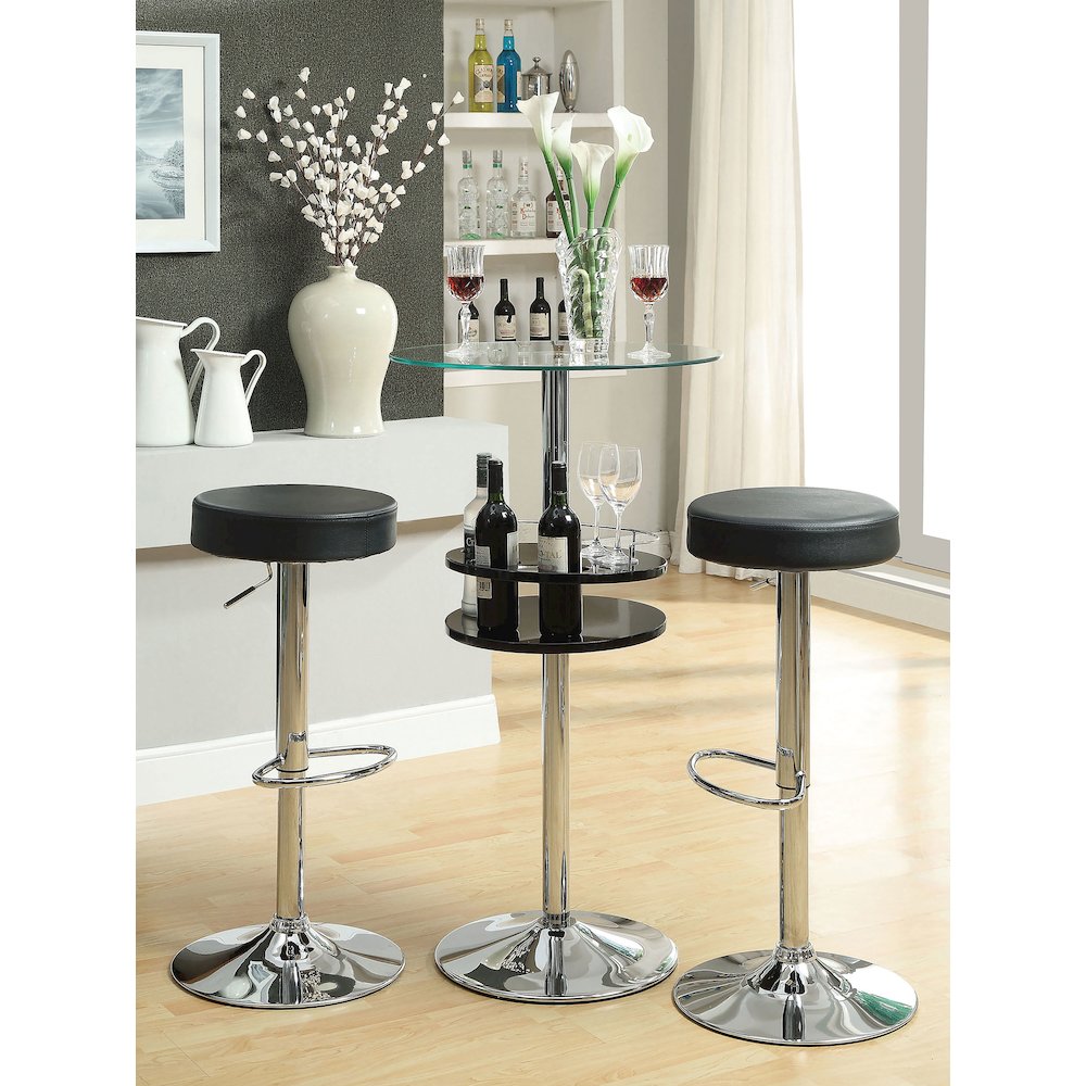 Chrome Adjustable Hydraulic Bar Stool. Picture 10