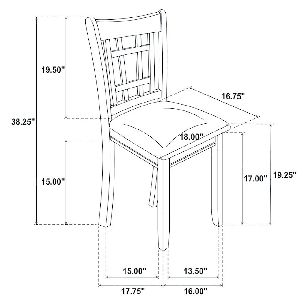 Transitional Faux Leather Dining Chairs (Set of 2). Picture 14