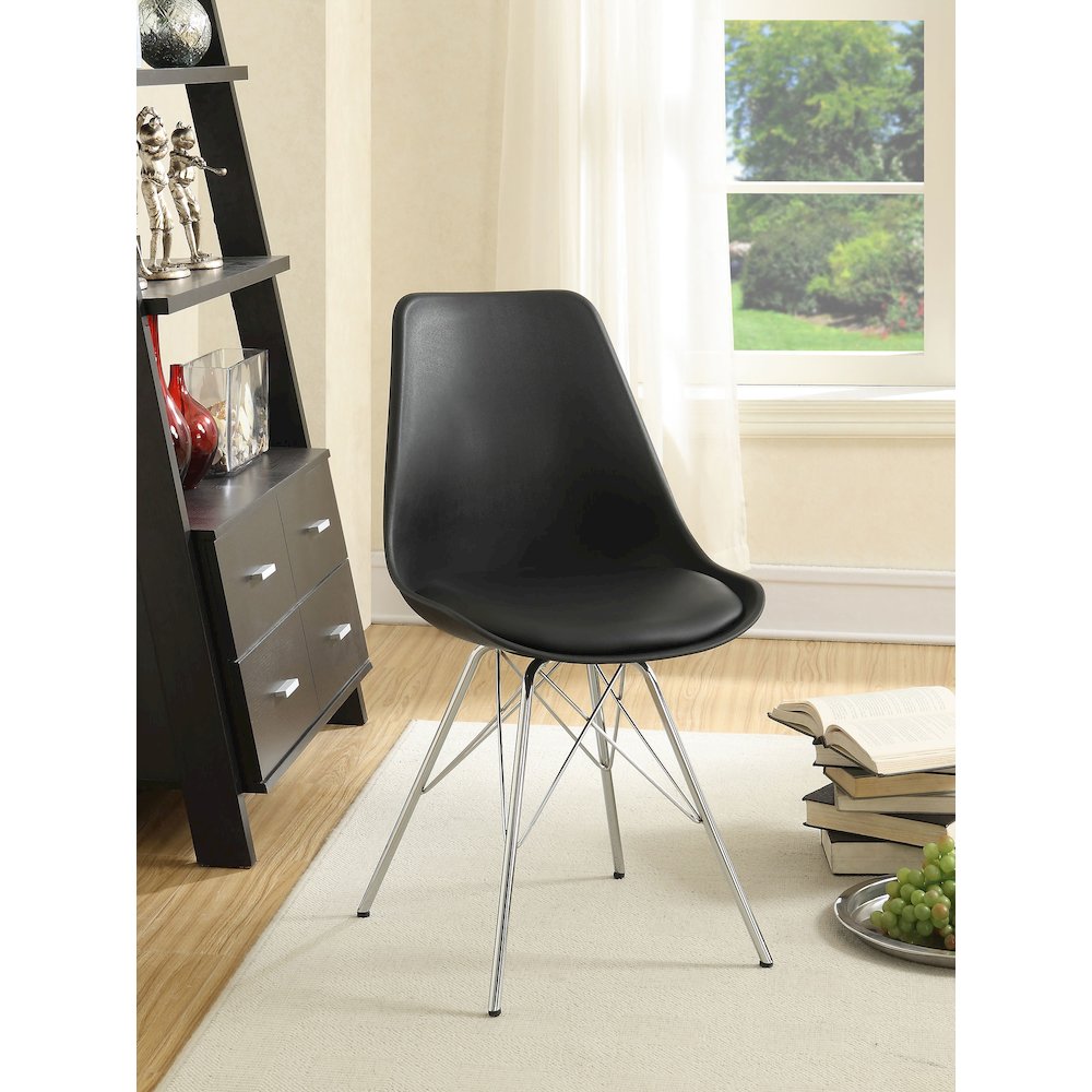 Contemporary Padded Dining Chairs (Set of 2). Picture 2