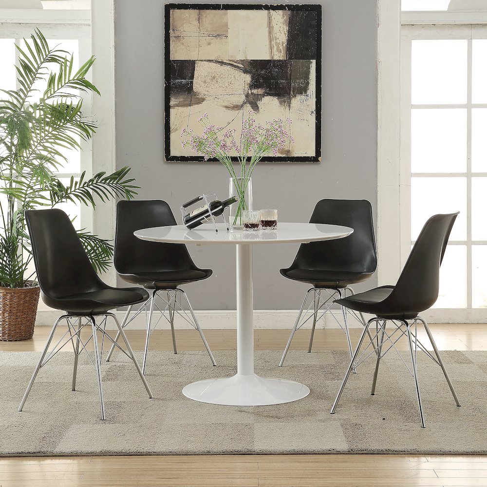 Contemporary Padded Dining Chairs (Set of 2). Picture 11