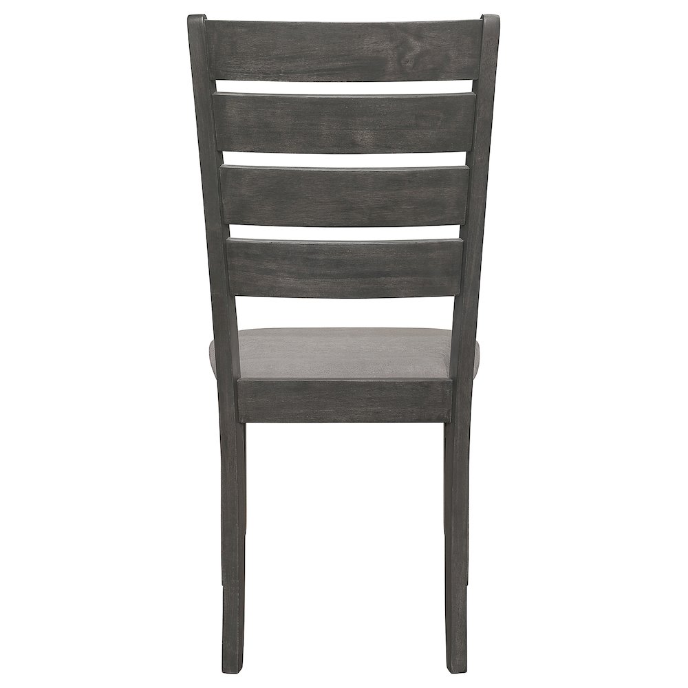 Grey and Dark Grey Padded Seat Side Chair (Set of 2). Picture 8