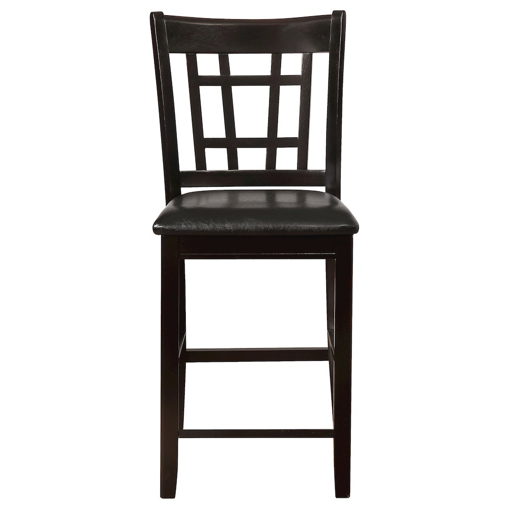 Transitional Espresso Counter Height Stools (Set of 2). Picture 4