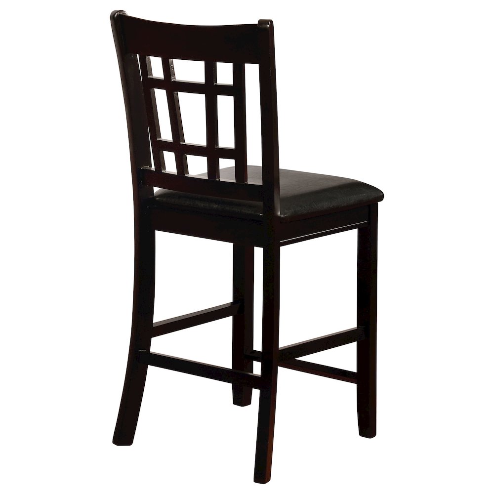 Transitional Espresso Counter Height Stools (Set of 2). Picture 9