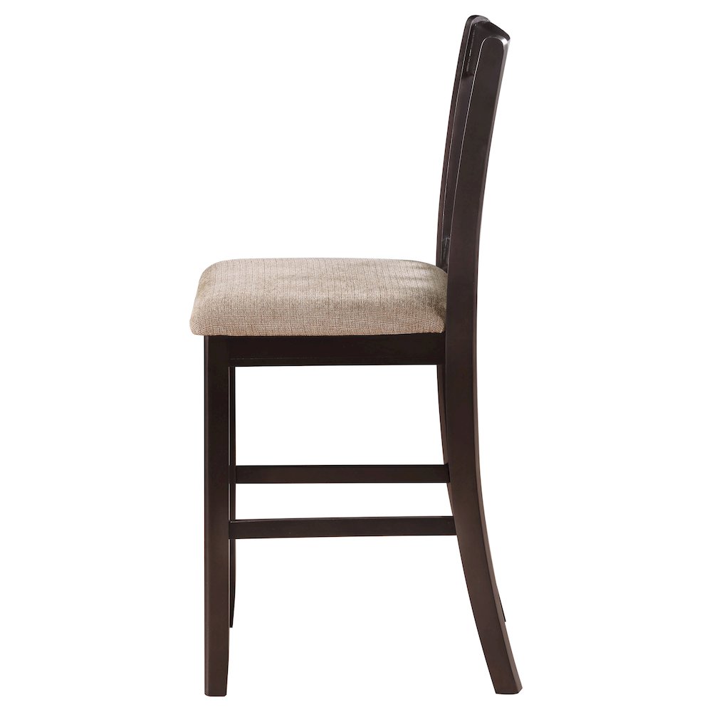 Tan and Espresso Counter Height Stools (Set of 2). Picture 6