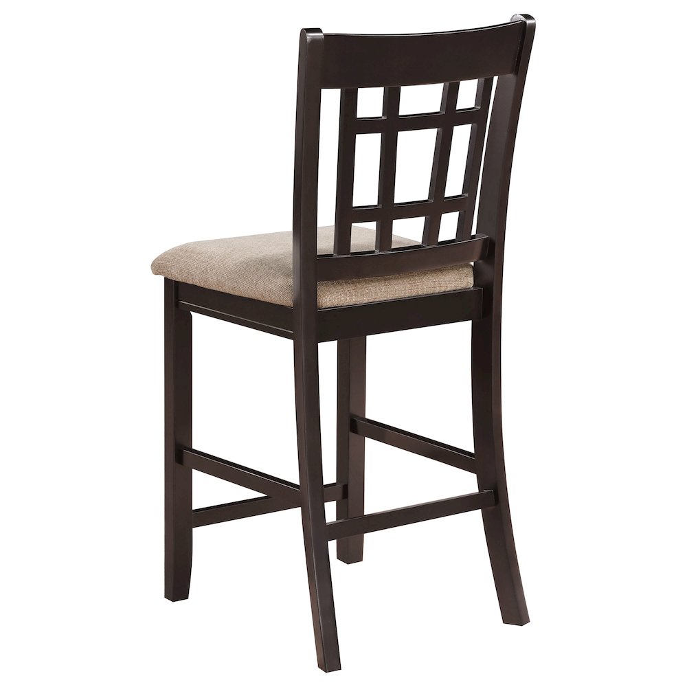 Tan and Espresso Counter Height Stools (Set of 2). Picture 7