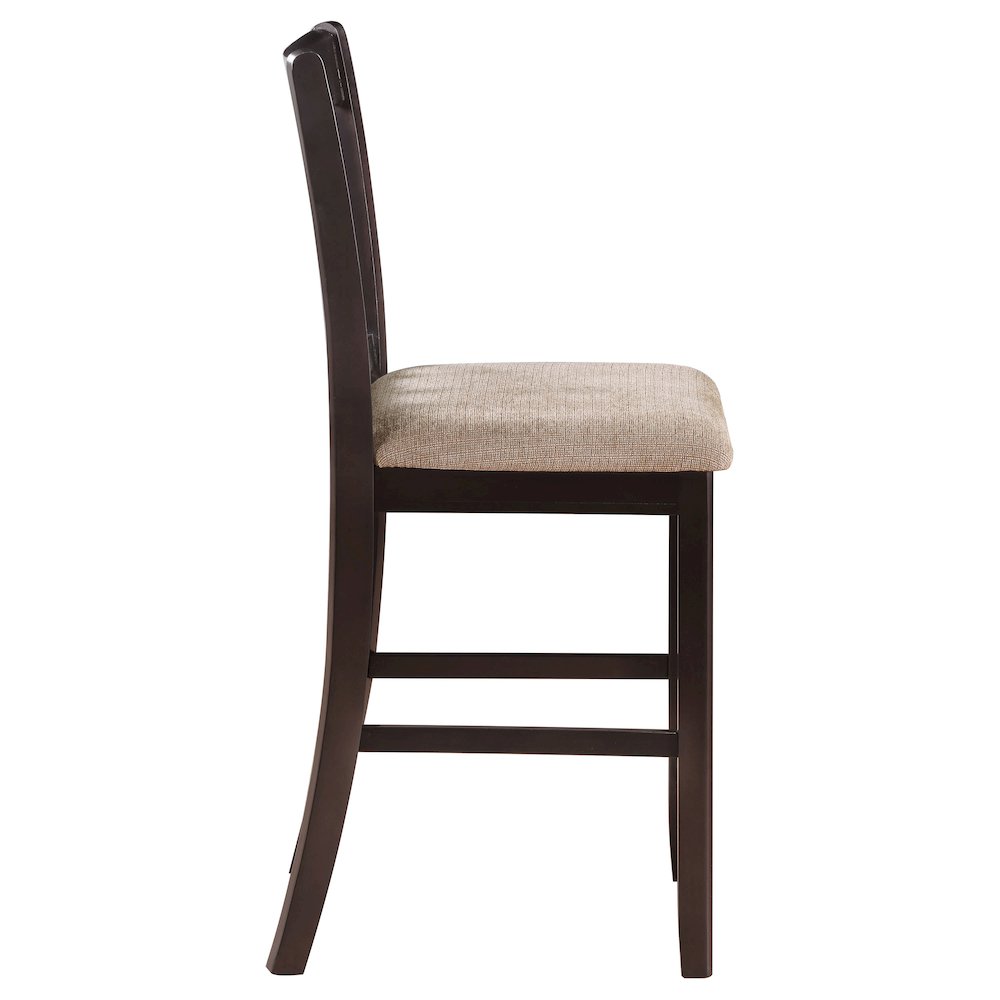 Tan and Espresso Counter Height Stools (Set of 2). Picture 9