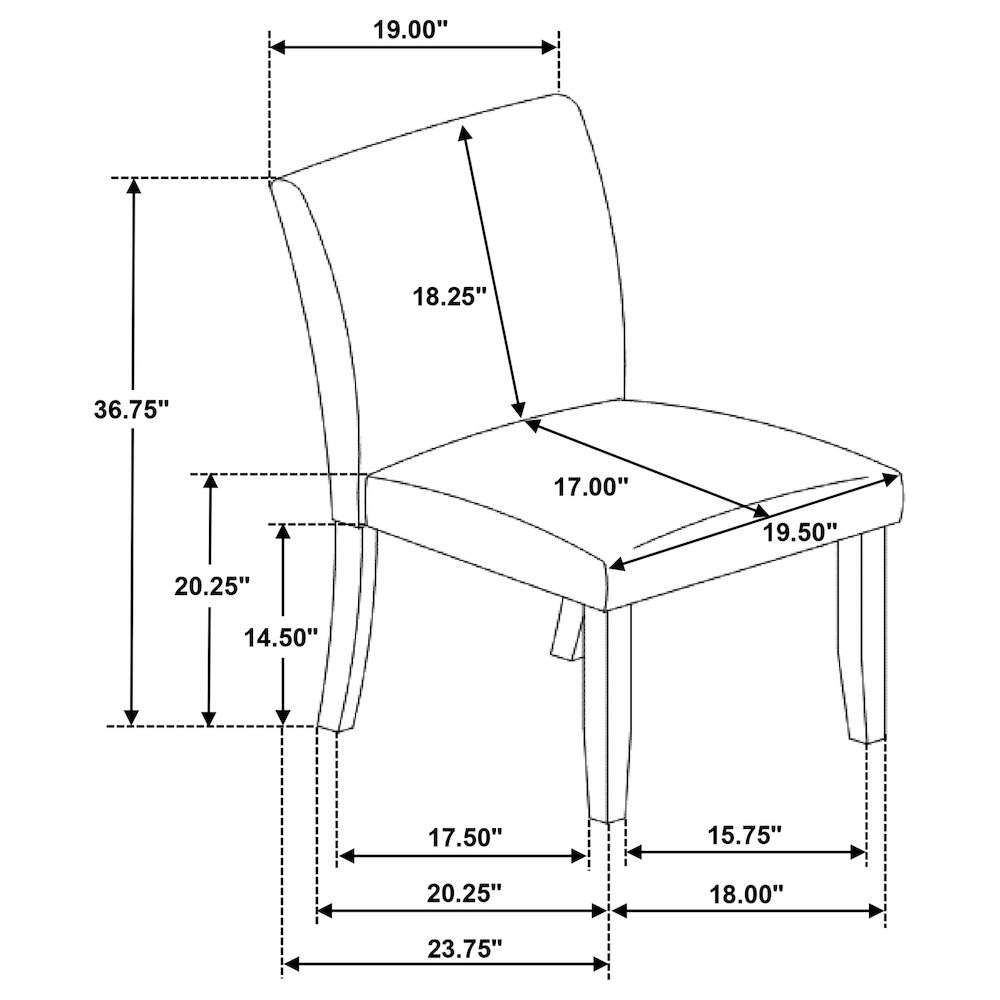 Conifer Grey Upholstered Dining Side Chair (Set of 2). Picture 12