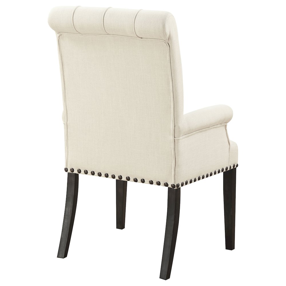 Traditional Tufted Upholstered Armchair. Picture 7
