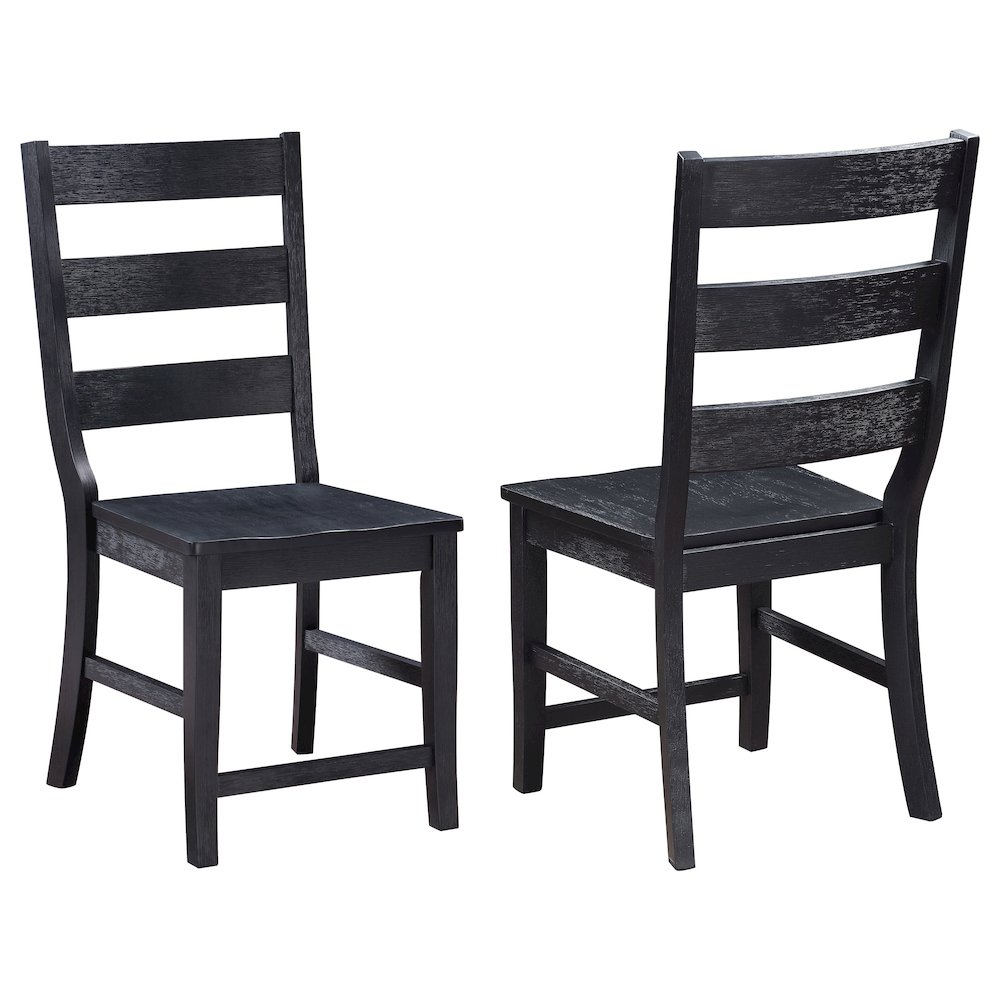 Black Ladder Back Side Chair (Set of 2). Picture 1