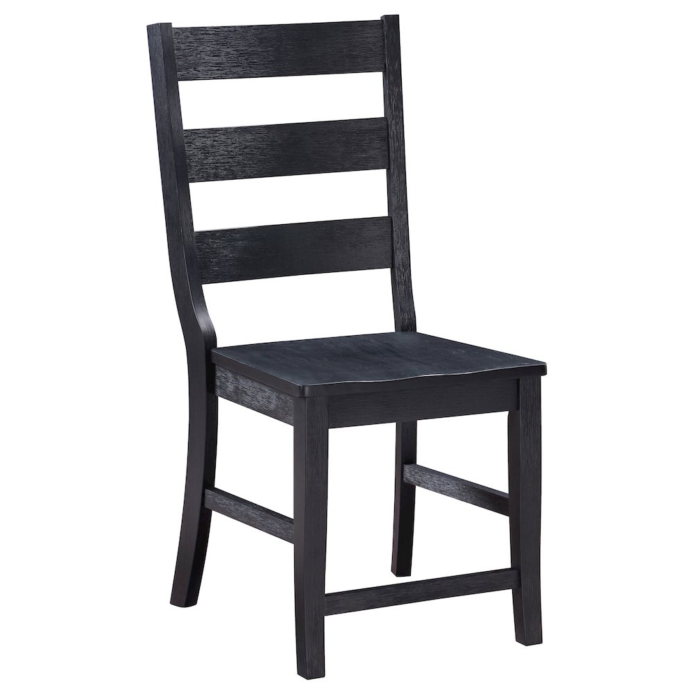 Black Ladder Back Side Chair (Set of 2). Picture 3