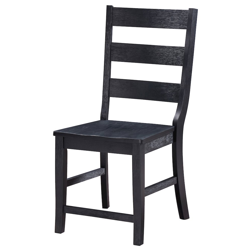 Black Ladder Back Side Chair (Set of 2). Picture 5