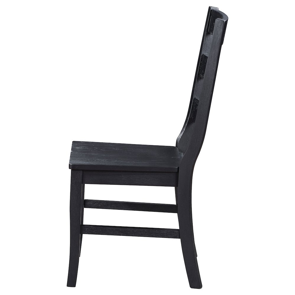 Black Ladder Back Side Chair (Set of 2). Picture 6