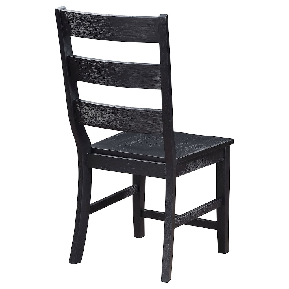 Black Ladder Back Side Chair (Set of 2). Picture 9