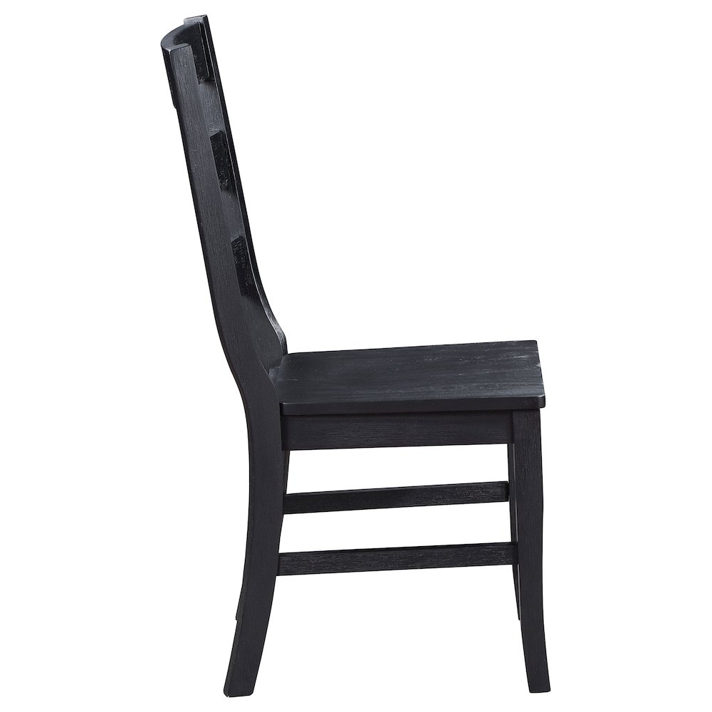 Black Ladder Back Side Chair (Set of 2). Picture 10